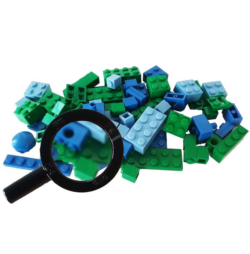 blue and green bricks