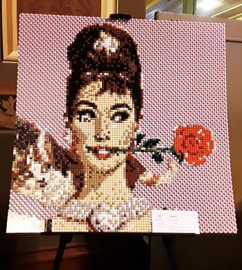 Audrey Hepburn mosaic from Breakfast at Tiffany's