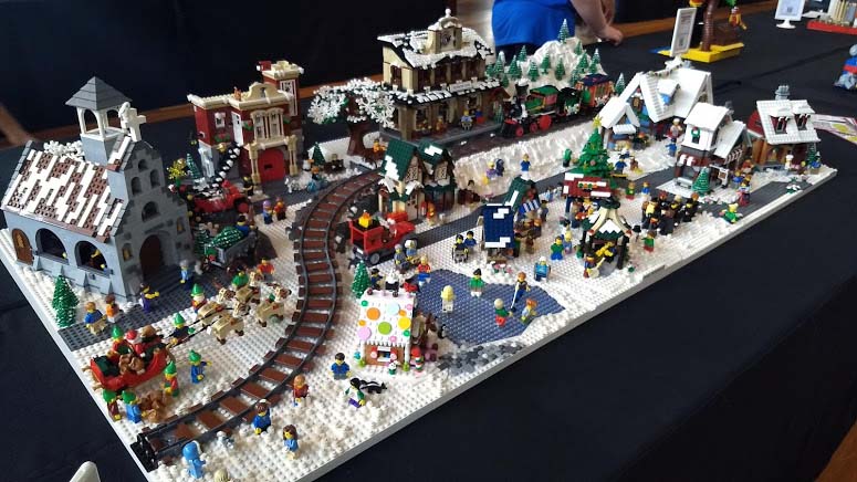 Winter Village in LEGO brick.