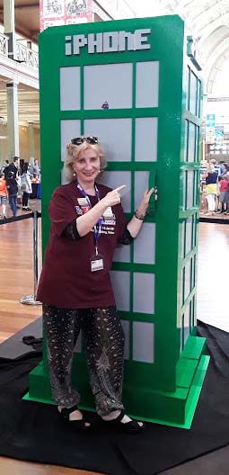 Completed on-site build is a phone booth
