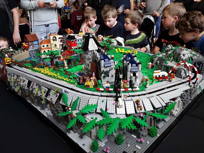 Kids play with a MOC