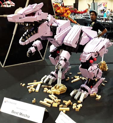 Mecha nominee dinosaur in LEGO bricks